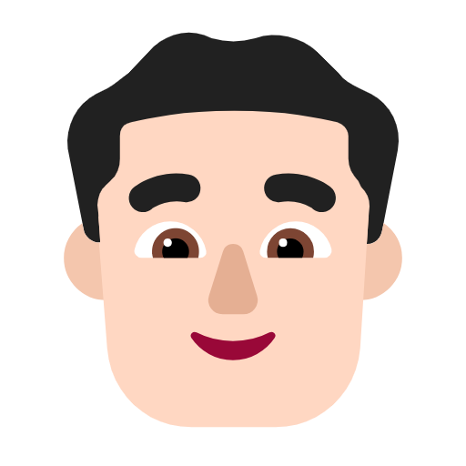 Man: Light Skin Tone on Microsoft Fluent
