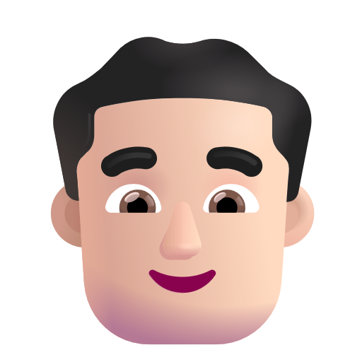 Man: Light Skin Tone on Microsoft 3D