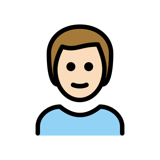 Man: Light Skin Tone on OpenMoji