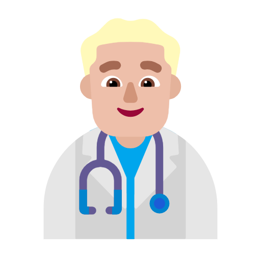 Man Health Worker: Medium-Light Skin Tone on Microsoft Fluent