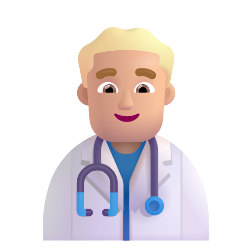 Man Health Worker: Medium-Light Skin Tone on Microsoft 3D