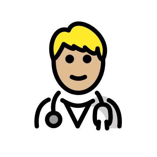 Man Health Worker: Medium-Light Skin Tone on OpenMoji