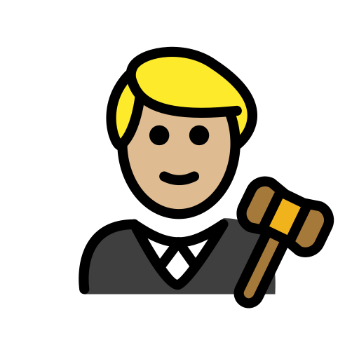 Man Judge: Medium-Light Skin Tone on OpenMoji