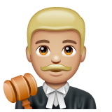 Man Judge: Medium-Light Skin Tone on WhatsApp