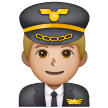 Man Pilot: Medium-Light Skin Tone on Samsung