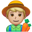 Man Farmer: Medium-Light Skin Tone on Samsung
