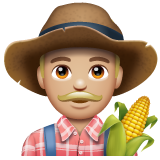 Man Farmer: Medium-Light Skin Tone on WhatsApp