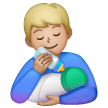 Man Feeding Baby: Medium-Light Skin Tone on Samsung