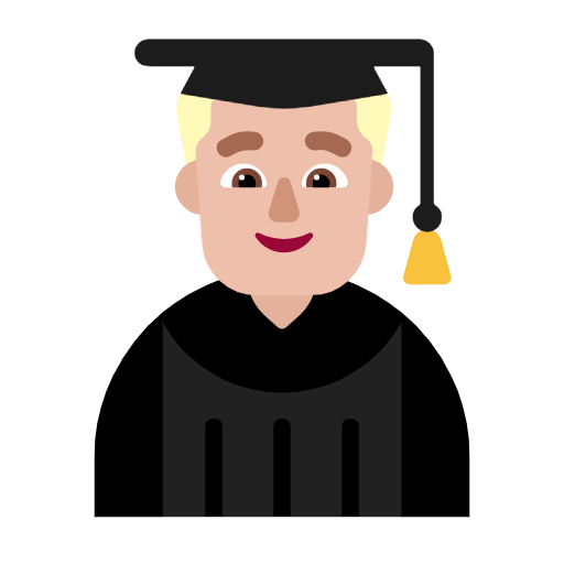 Man Student: Medium-Light Skin Tone on Microsoft Fluent