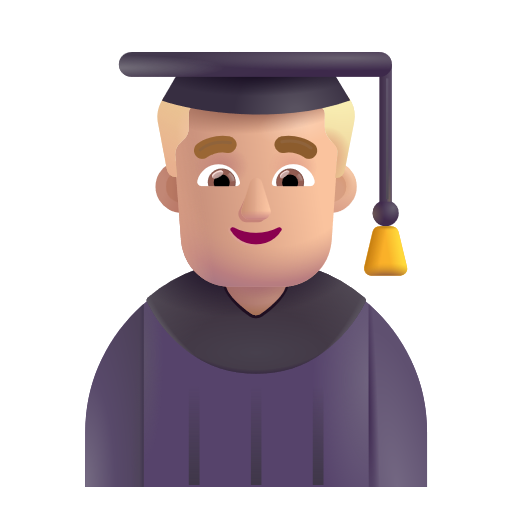 Man Student: Medium-Light Skin Tone on Microsoft 3D