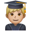 Man Student: Medium-Light Skin Tone on Samsung