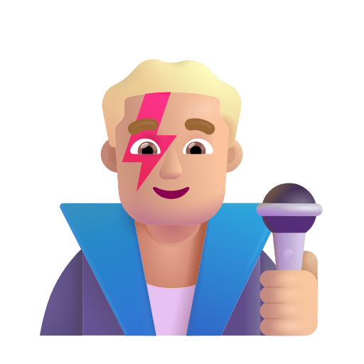 Man Singer: Medium-Light Skin Tone on Microsoft 3D