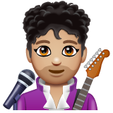Man Singer: Medium-Light Skin Tone on WhatsApp