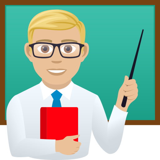 Man Teacher: Medium-Light Skin Tone on JoyPixels