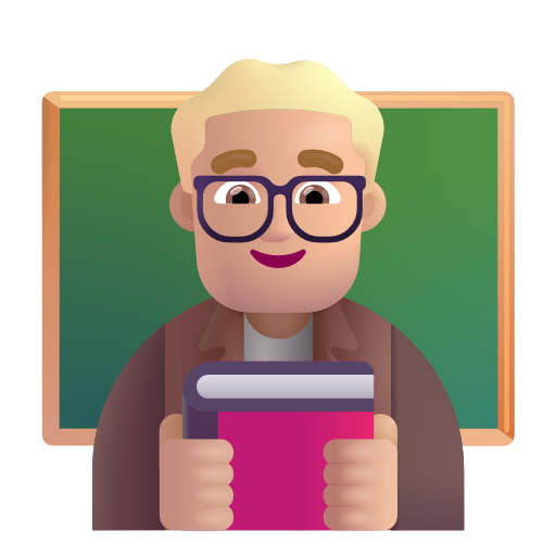 Man Teacher: Medium-Light Skin Tone on Microsoft 3D