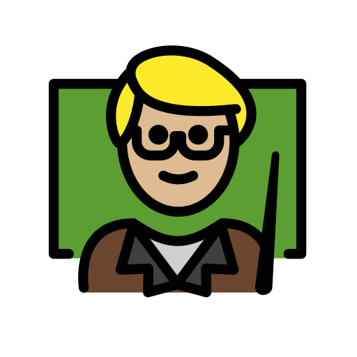 Man Teacher: Medium-Light Skin Tone on OpenMoji
