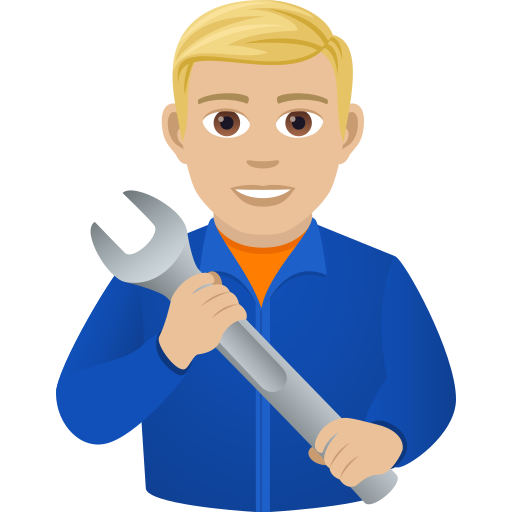 Man Mechanic: Medium-Light Skin Tone on JoyPixels