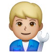 Man Mechanic: Medium-Light Skin Tone on Samsung