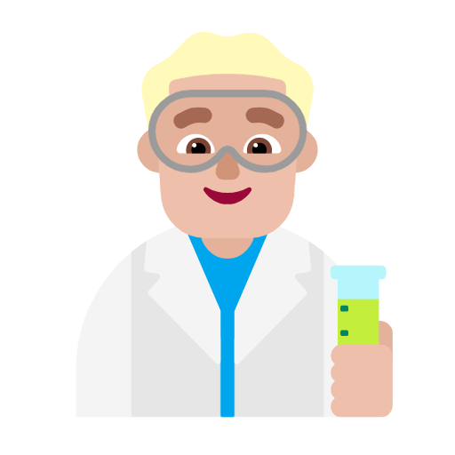 Man Scientist: Medium-Light Skin Tone on Microsoft Fluent