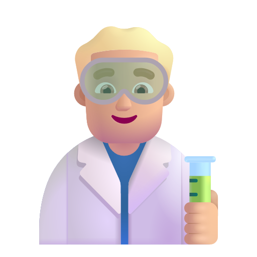 Man Scientist: Medium-Light Skin Tone on Microsoft 3D