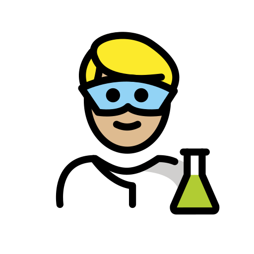 Man Scientist: Medium-Light Skin Tone on OpenMoji