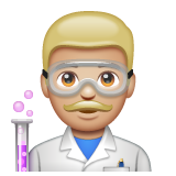 Man Scientist: Medium-Light Skin Tone on WhatsApp