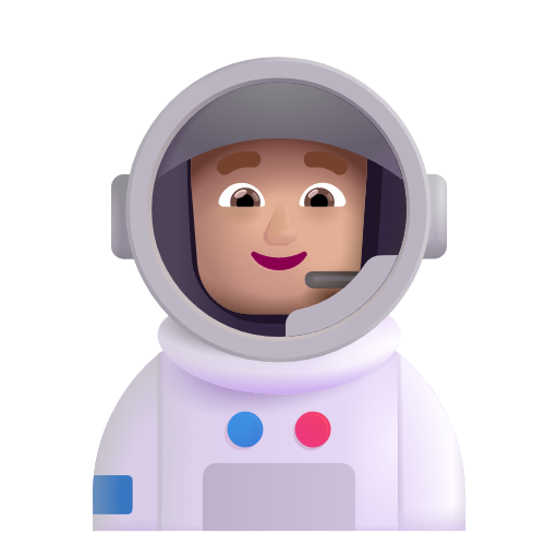 Man Astronaut: Medium-Light Skin Tone on Microsoft 3D
