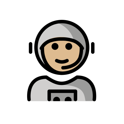 Man Astronaut: Medium-Light Skin Tone on OpenMoji