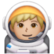 Man Astronaut: Medium-Light Skin Tone on Samsung