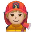 Man Firefighter: Medium-Light Skin Tone on Samsung