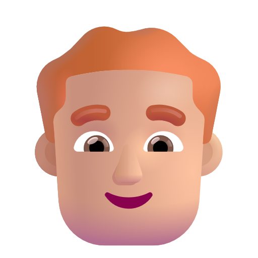 Man: Red Hair: Medium-Light Skin Tone on Microsoft 3D