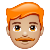 Man: Red Hair: Medium-Light Skin Tone on WhatsApp