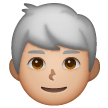 Man: White Hair: Medium-Light Skin Tone on Samsung