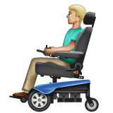 Man In Motorized Wheelchair: Medium-Light Skin Tone on WhatsApp