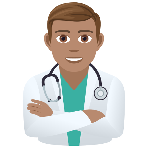 Man Health Worker: Medium Skin Tone on JoyPixels