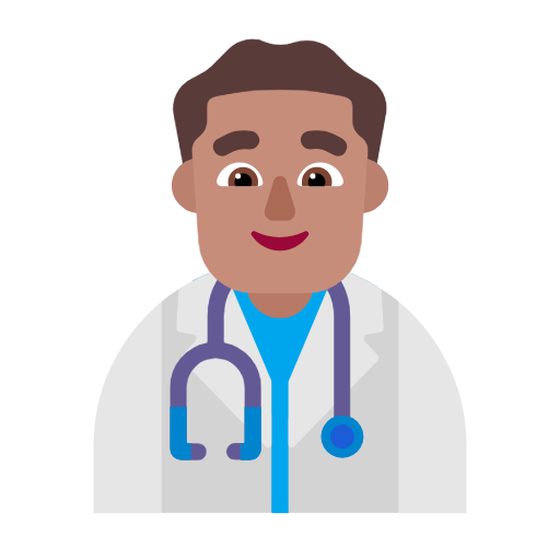 Man Health Worker: Medium Skin Tone on Microsoft Fluent