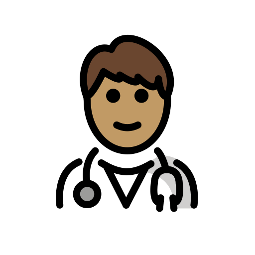 Man Health Worker: Medium Skin Tone on OpenMoji