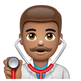 Man Health Worker: Medium Skin Tone on WhatsApp