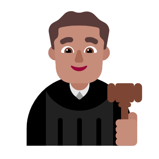 Man Judge: Medium Skin Tone on Microsoft Fluent