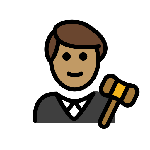 Man Judge: Medium Skin Tone on OpenMoji