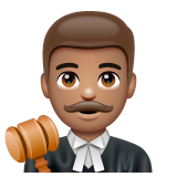 Man Judge: Medium Skin Tone on WhatsApp