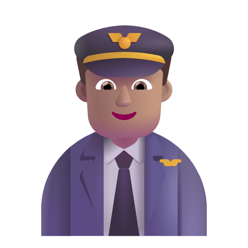 Man Pilot: Medium Skin Tone on Microsoft 3D