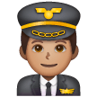 Man Pilot: Medium Skin Tone on Samsung