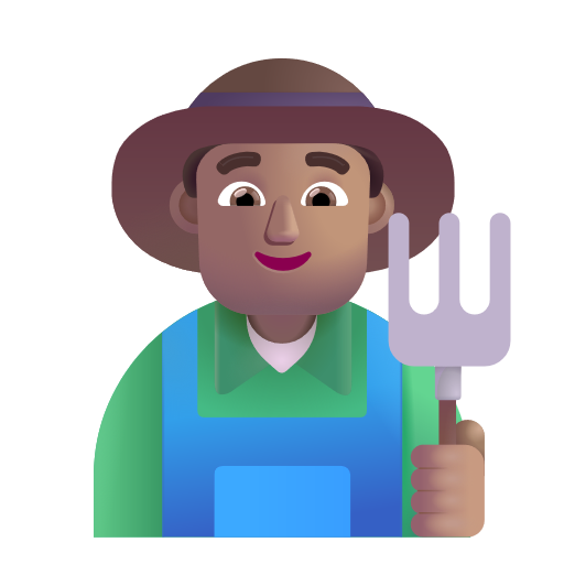 Man Farmer: Medium Skin Tone on Microsoft 3D