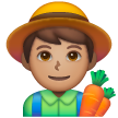 Man Farmer: Medium Skin Tone on Samsung