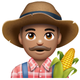 Man Farmer: Medium Skin Tone on WhatsApp
