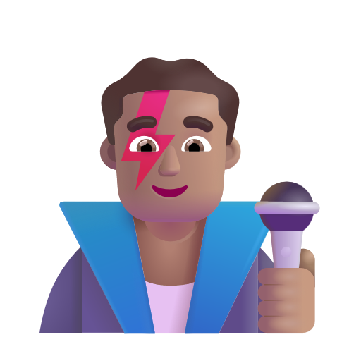 Man Singer: Medium Skin Tone on Microsoft 3D