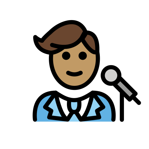 Man Singer: Medium Skin Tone on OpenMoji