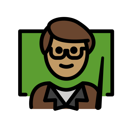 Man Teacher: Medium Skin Tone on OpenMoji