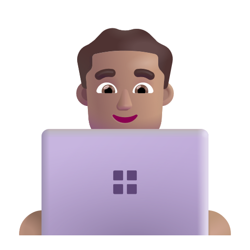 Man Technologist: Medium Skin Tone on Microsoft 3D